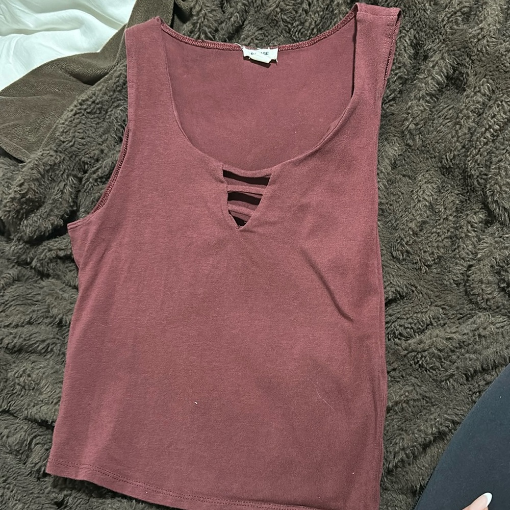 Burgundy tank top